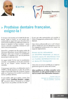 Prothèse dentaire française, exigez-la !